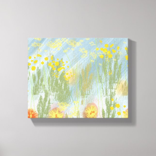 Impression de toile étirée de fleurs aléatoires (Recto)