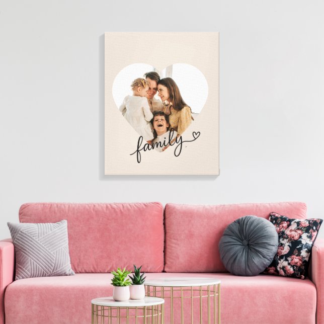 Impression de toile étirée de la famille de photos (Insitu(Salon))