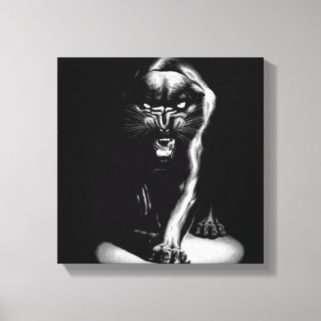 Impression de toile étirée de la Panthère noire (Recto)