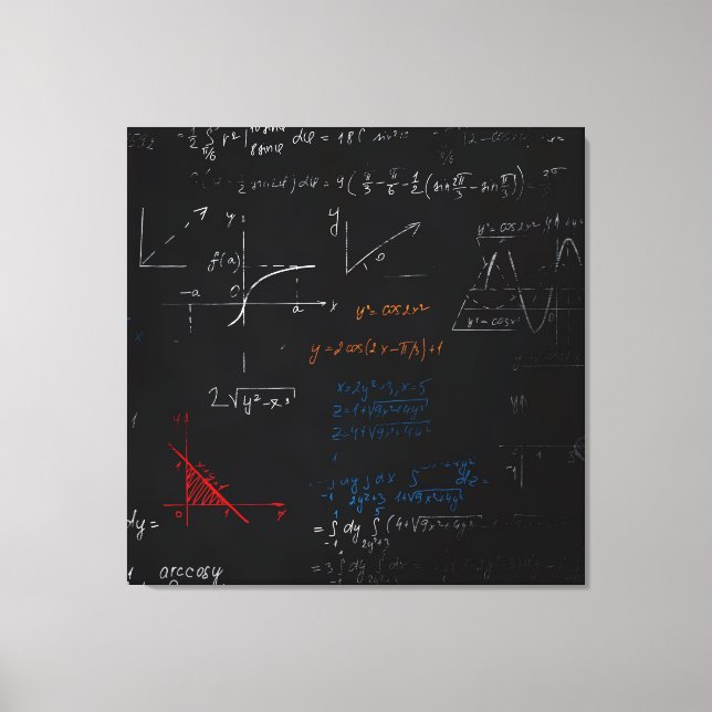 Impression de toile étirée mathématique (Recto)
