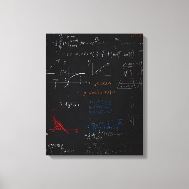 Impression de toile étirée mathématique (Recto)