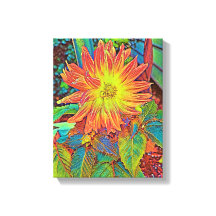 Impression de toile étirée multimédia mixte