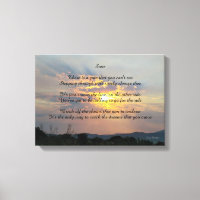 Impression de toile étirée poème