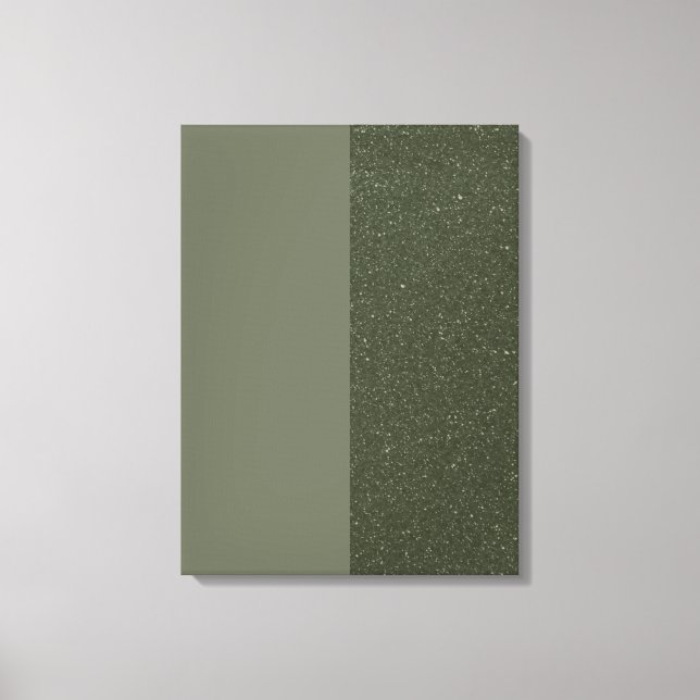 Impression de toile étirée verte Bruit et mousse ( (Recto)