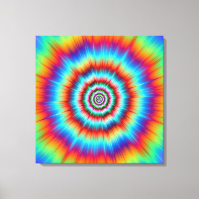 Impression de toile Explosion en bleu et orange (Recto)