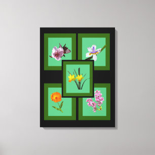 Impression de toile - Fleurs coupées dans les cadr