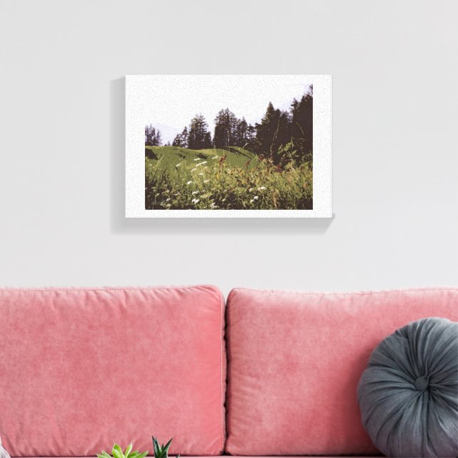 Impression de toile High Mountain Paradise (Insitu(Salon))