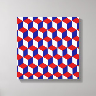 Impression de toile - Impression de bloc en rouge,