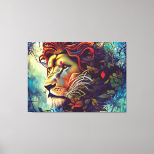 Impression de toile Jungle Lion