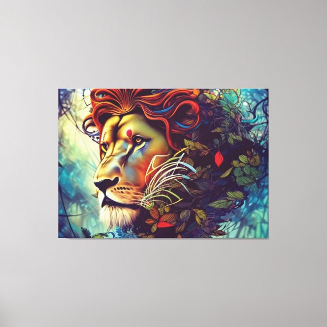Impression de toile Jungle Lion (Recto)