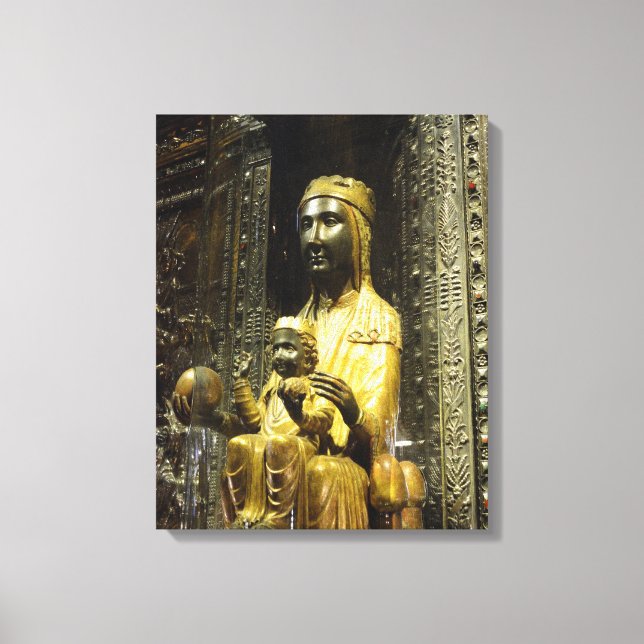 impression de toile noire madonna montserrat (Recto)