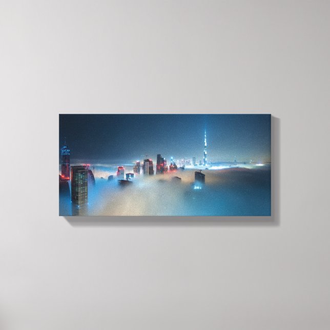 Impression de toile - Skyline de Dubaï sur une jou (Recto)