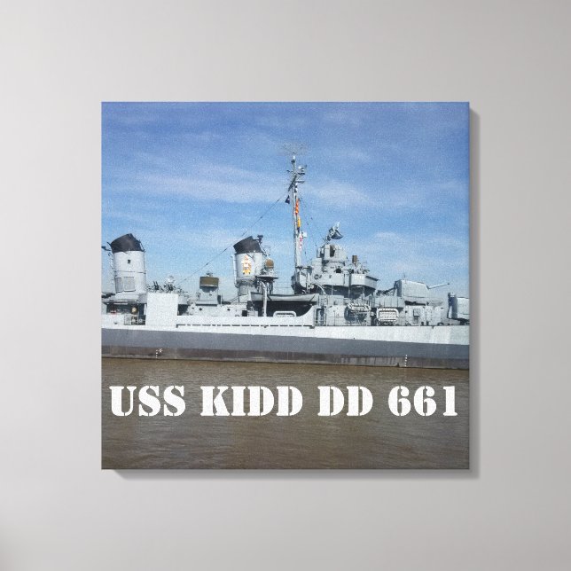 Impression de toile USS KIDD DD 661 (Recto)