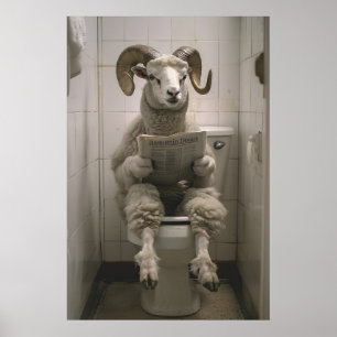 Impression de toilettes de bélier drôle Grand mout