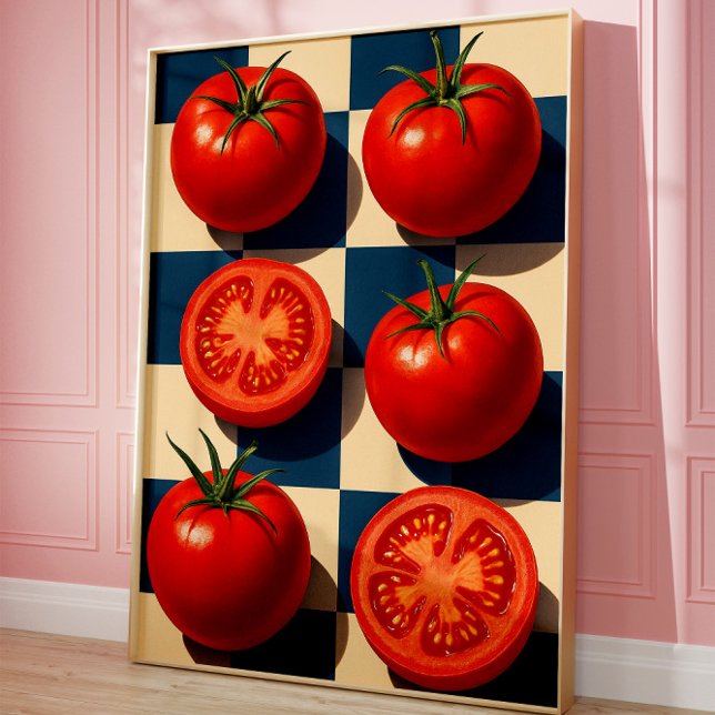 Impression de tomates rétrospective, cuisine photo (Tomato Art Poster)