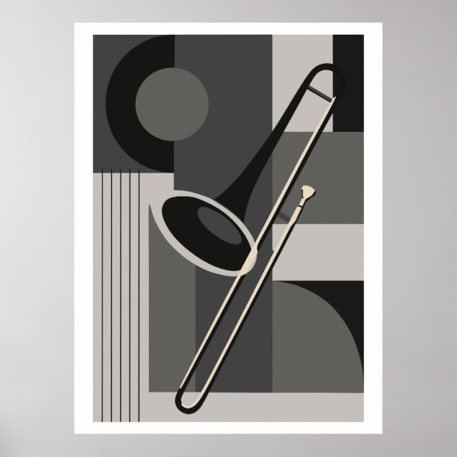 Impression de trombone Bauhaus, musique moderne du (Devant)