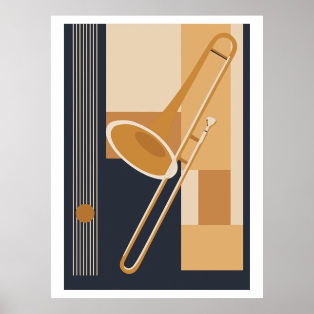 Impression de trombone Bauhaus, musique moderne du (Devant)