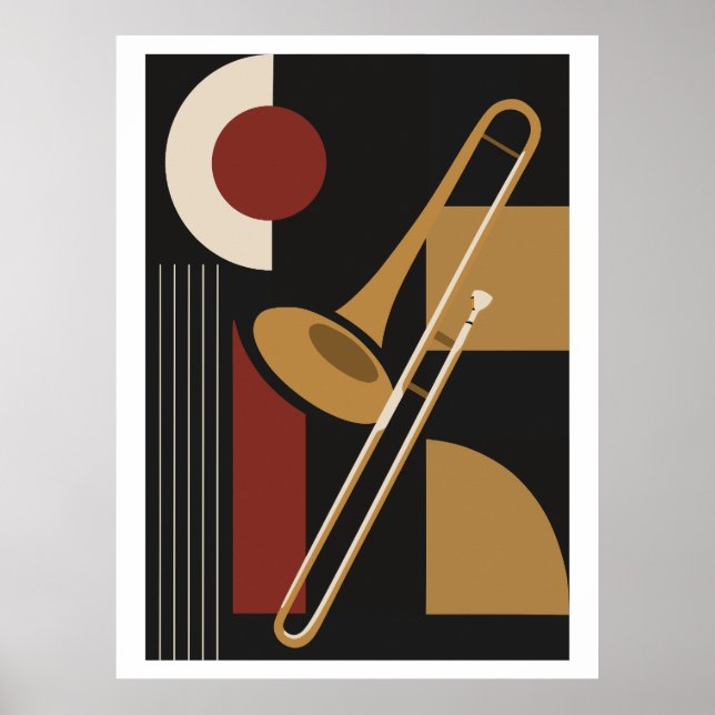 Impression de trombone Bauhaus, musique moderne du (Devant)