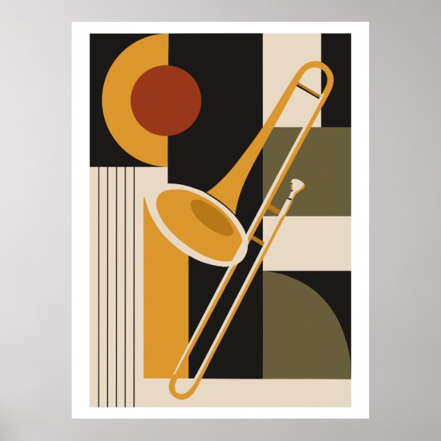 Impression de trombone Bauhaus, musique moderne du (Devant)