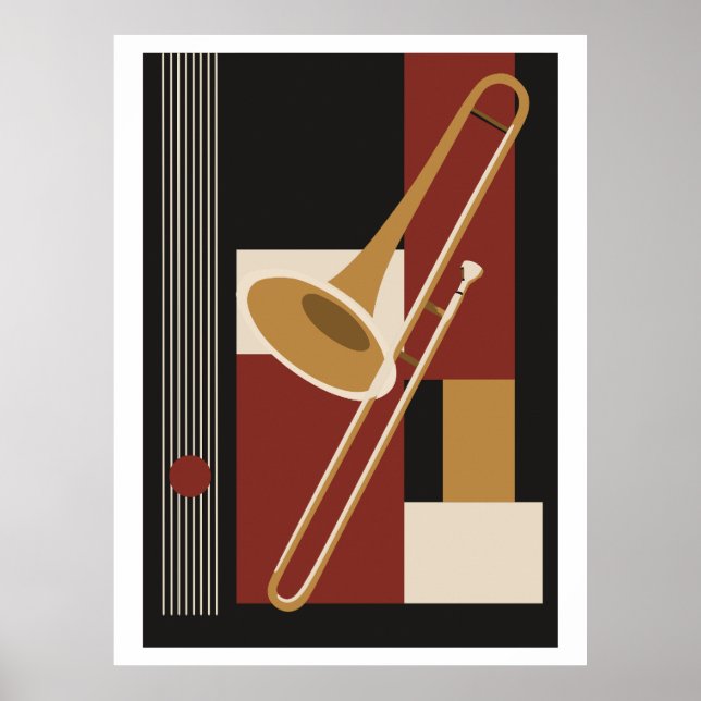 Impression de trombone Bauhaus, musique moderne du (Devant)