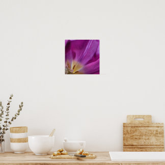 Impression de tulipe violette en fleurs
