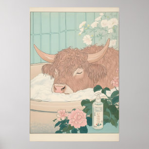 Impression de vache des Highlands Ukiyo-e Art de s
