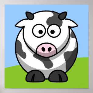 Impression de vache mignonne