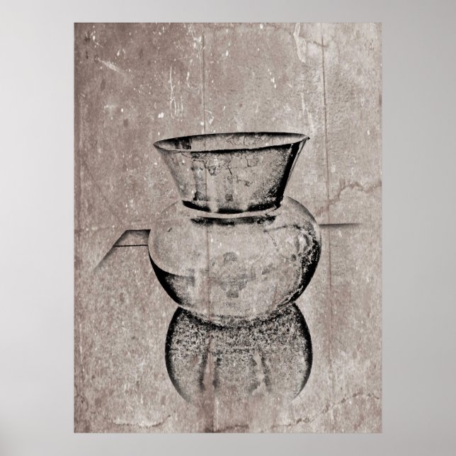 Impression de vase rustique Revêtement de béton (Devant)