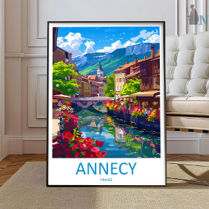Impression de voyage à Annecy, décoration murale d