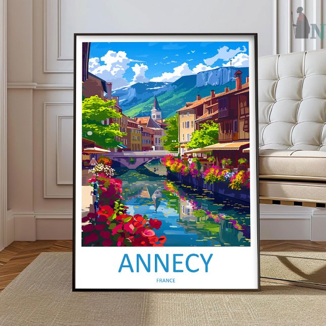 Impression de voyage à Annecy, décoration murale d (Créateur téléchargé)