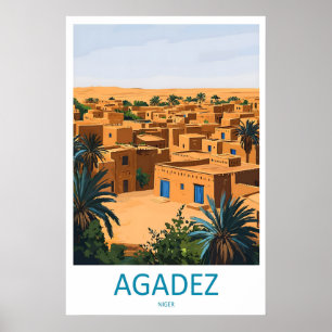 Impression de voyage Agadez Mur Agadez Niger Art A