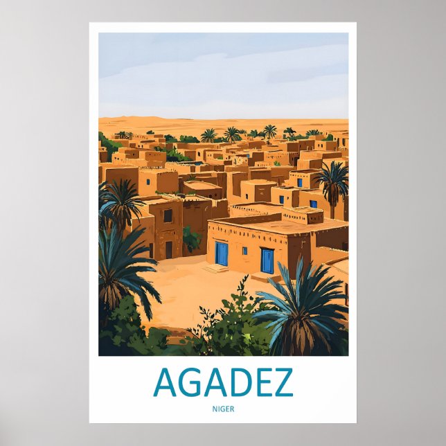 Impression de voyage Agadez Mur Agadez Niger Art A (Devant)