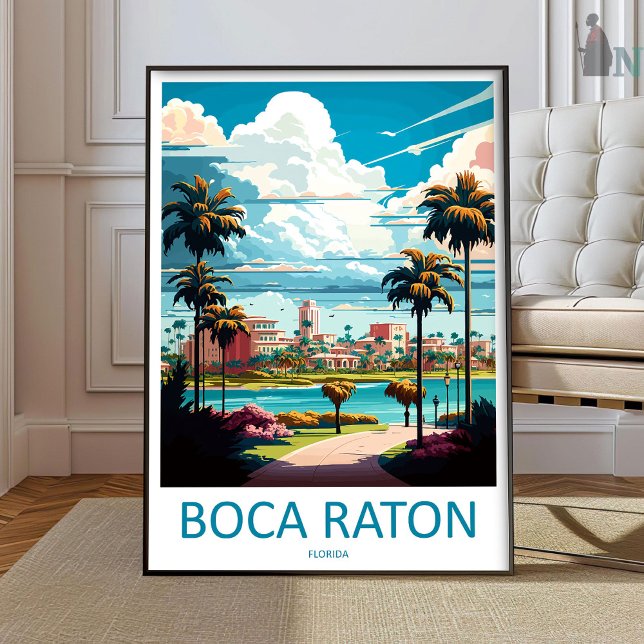 Impression de voyage Boca Raton Art mural Boca Rat (Créateur téléchargé)