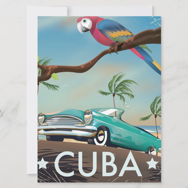 Impression de voyage Cuba vintage rétro (Devant)