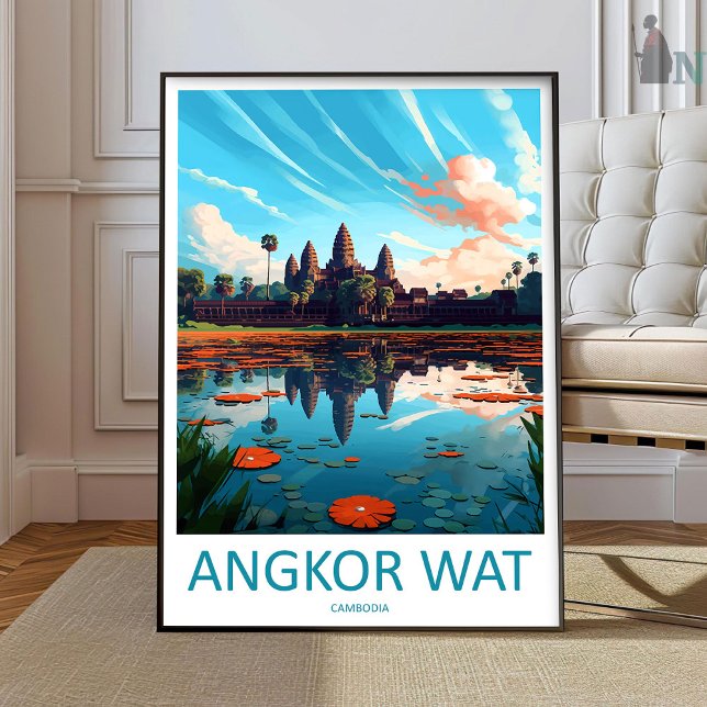 Impression de voyage d'Angkor Wat, Art mural d'Ang (Créateur téléchargé)