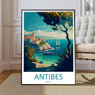 Impression de voyage d'Antibes Art mural Antibes D