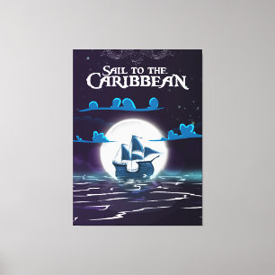 Impression de voyage de dessin animé de pirate des