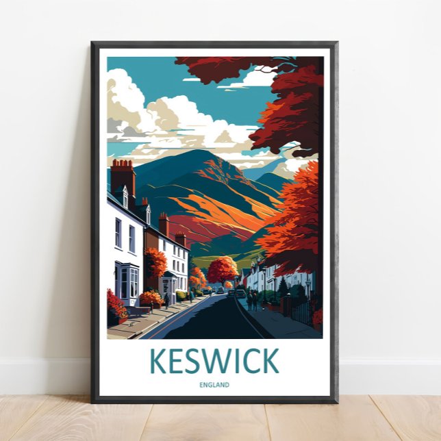 Impression de voyage de Keswick sur toile Keswick  (Créateur téléchargé)