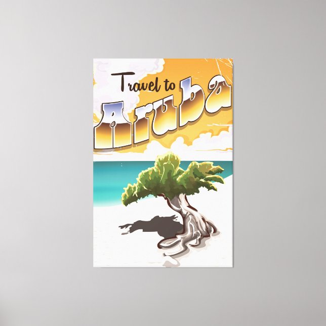 Impression de voyage de plage vintage Aruba (Recto)