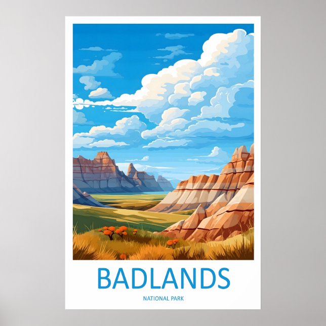 Impression de voyage du parc national de Badlands  (Devant)