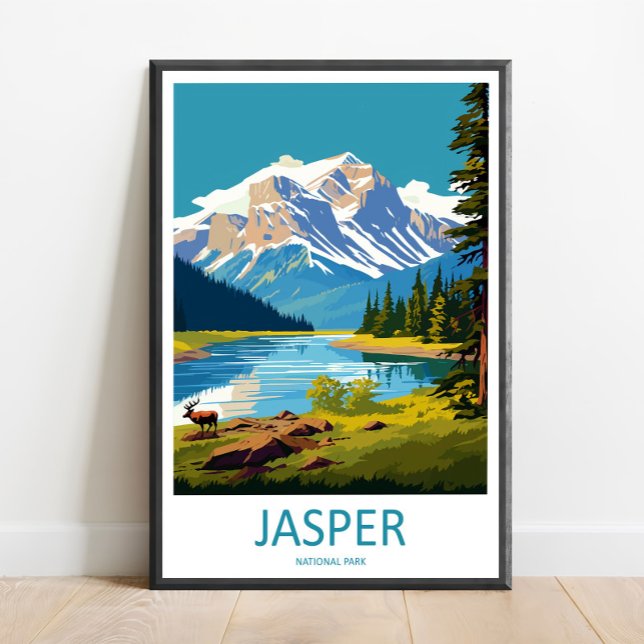 Impression de voyage du parc national Jasper Art m (Créateur téléchargé)
