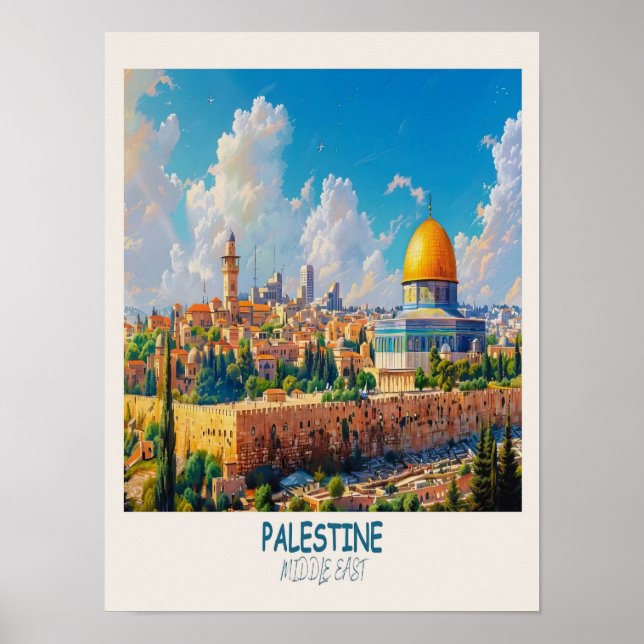Impression de voyage en Palestine, Dôme du Rocher, (Devant)