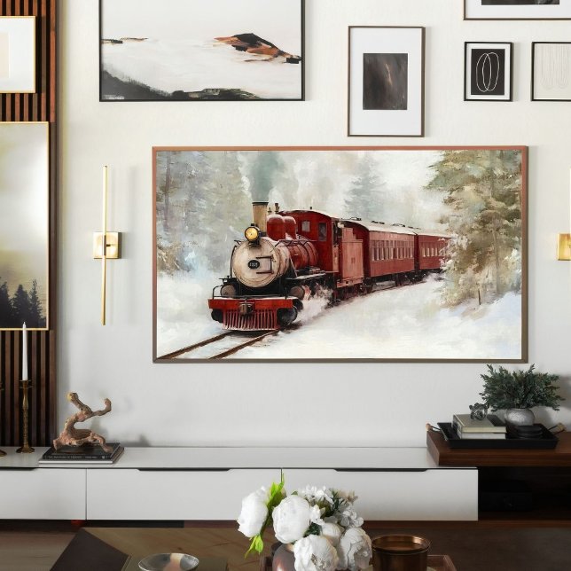 Impression de voyage en train d'hiver | Art pour T (Créateur téléchargé)
