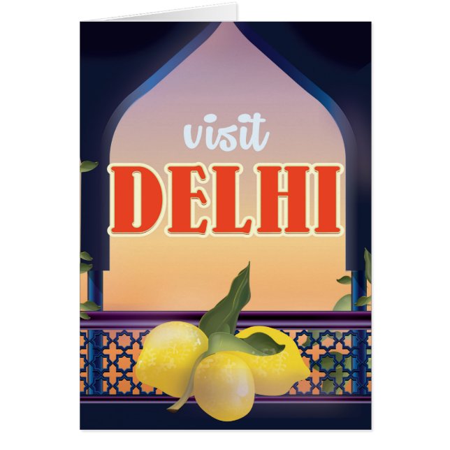 Impression de voyage vintage à Delhi. (Devant)