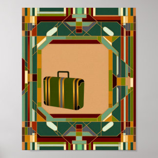 Impression de voyage vintage Art Déco