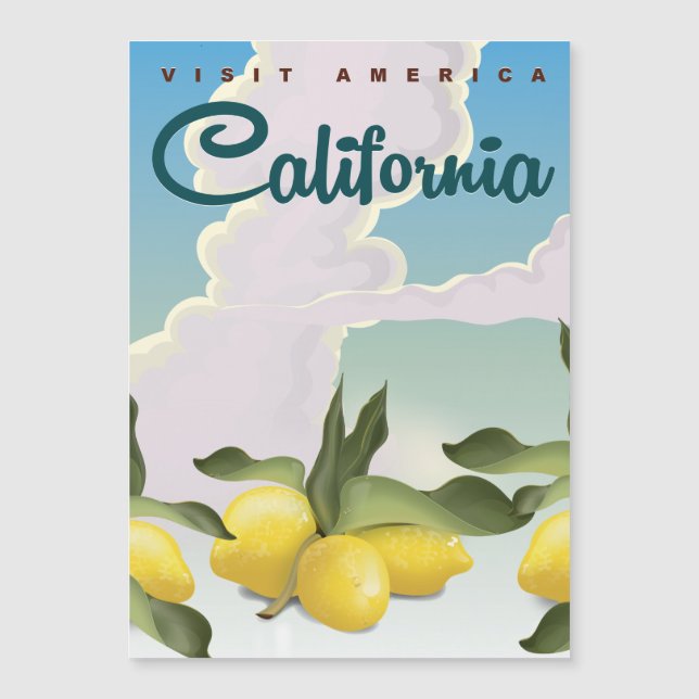 Impression de voyage vintage des citrons de Califo (Devant)