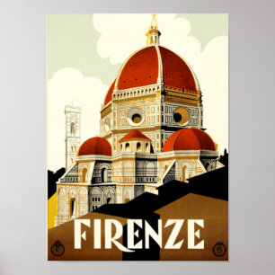 Impression de voyage vintage Florence Italie