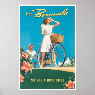 Impression des Bermudes Affiche de voyage vintage