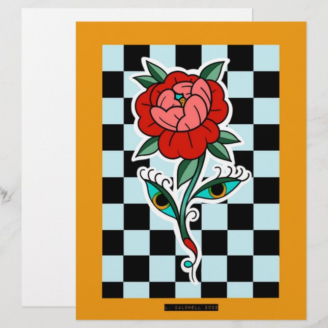 Impression des fleurs du tableau de bord (Devant / Derrière)