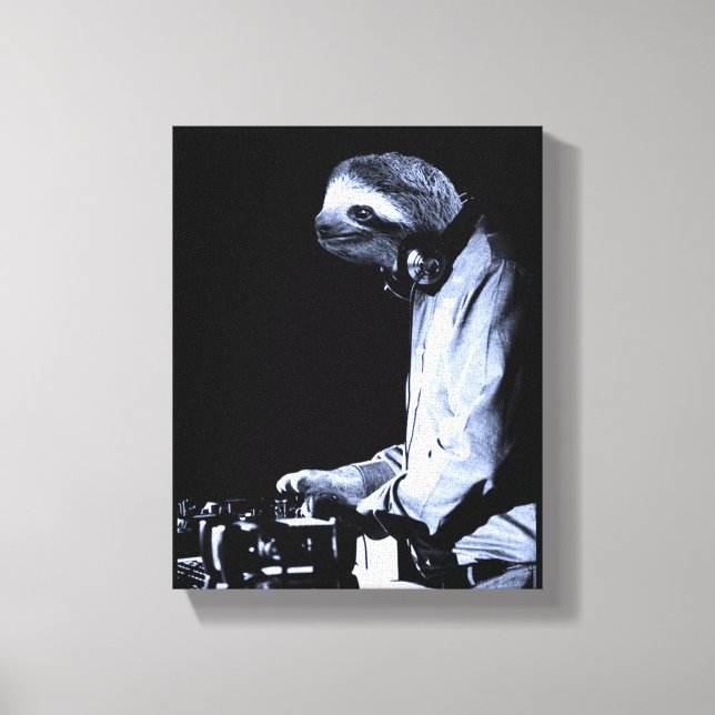 Impression DJ Sloth Canvas (Recto)